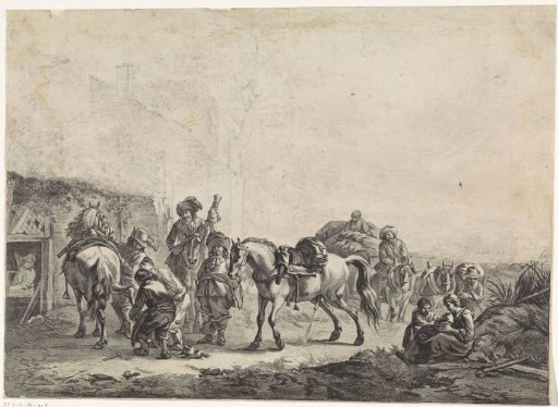 Farrier and Urinating Horse