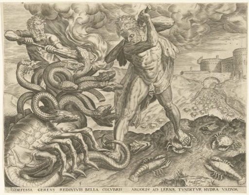 Hercules Overcomes the Hydra of Lerna