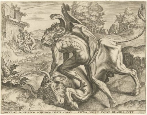 Hercules Wrestles with Achelous