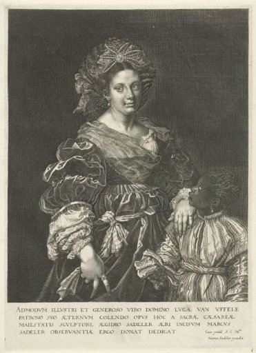Portrait of Laura de' Dianti and an Enslaved Servant