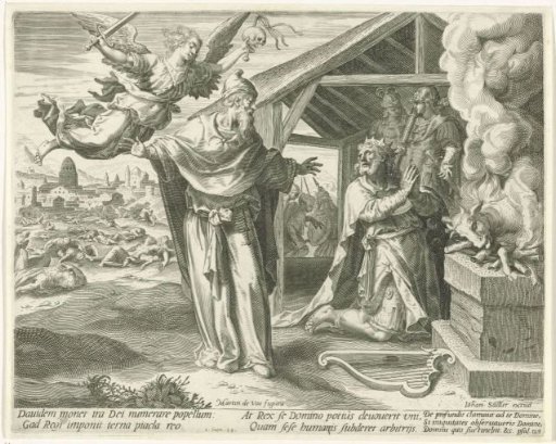David offers a sacrifice to God