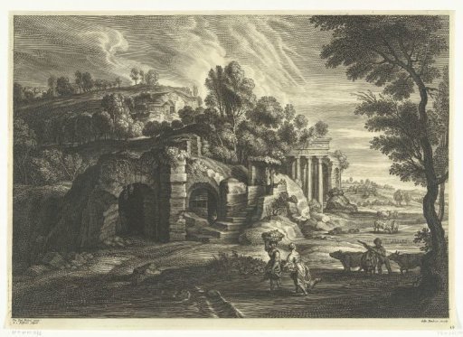 Landscape with ruins