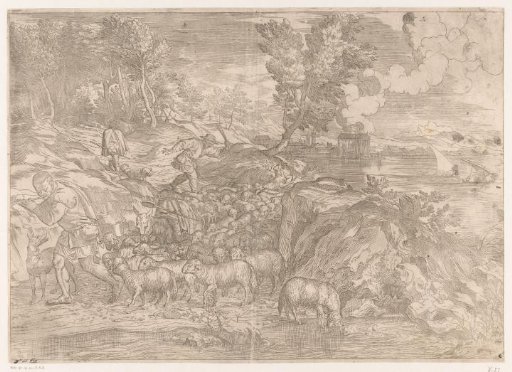 River Landscape with Shepherds