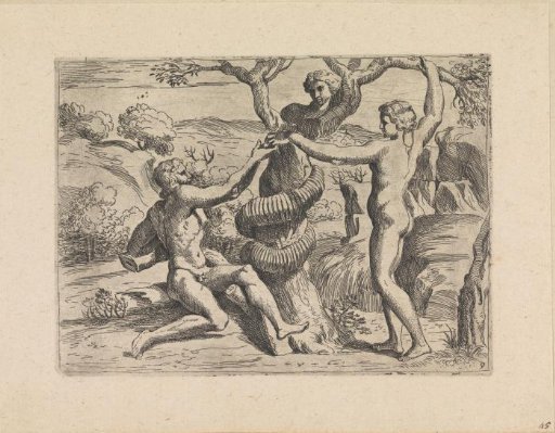 Eve Offers Adam the Forbidden Fruit