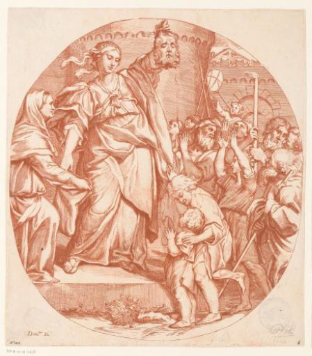 Judith shows the head of Holofernes to the people