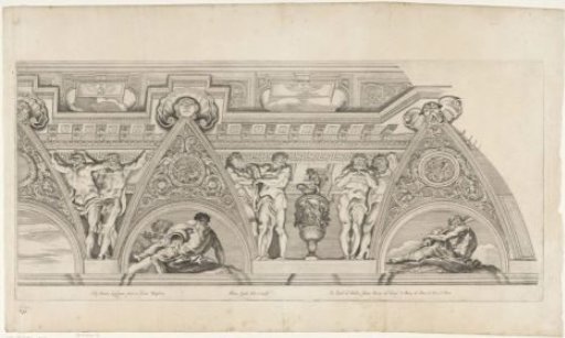Ceiling decoration with Olympian gods, nude figures and ornament