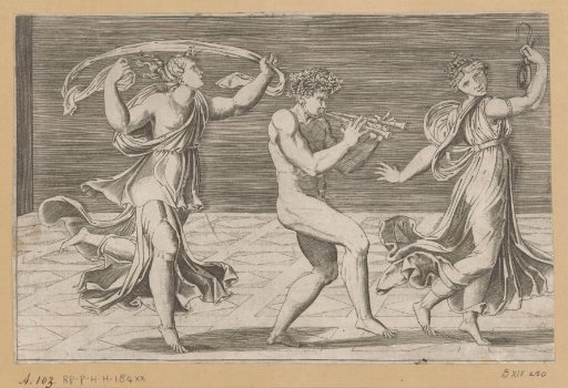 Dancing Satyr and Maenads