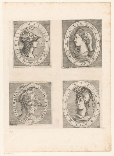 Four portrait busts