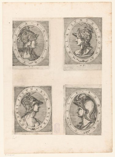 Four female heads