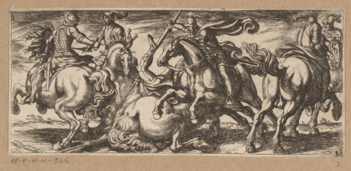 Six Cavalrymen in Combat
