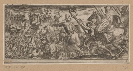 Cavalry attack on elephants