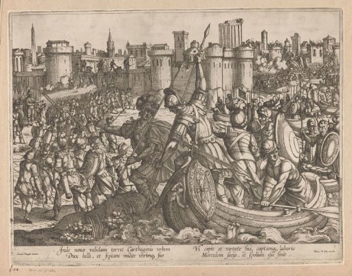 Scipio Africanus and his army attack Carthago Nova