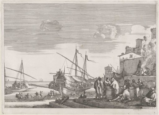 Two Galleys in the Harbour of Livorno