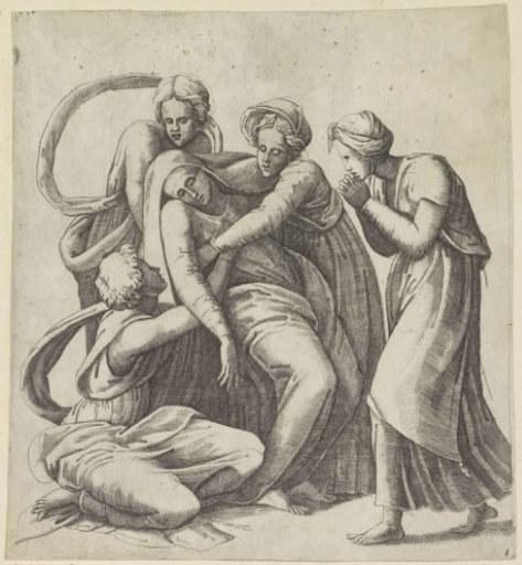 Mary faints in the arms of the holy women