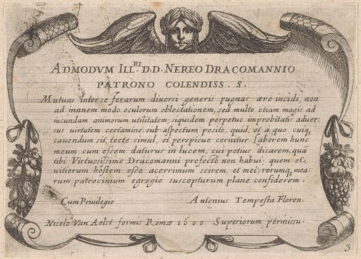 Title page with cartouche containing dedication