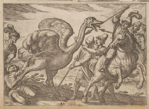 Hunt on an ostrich