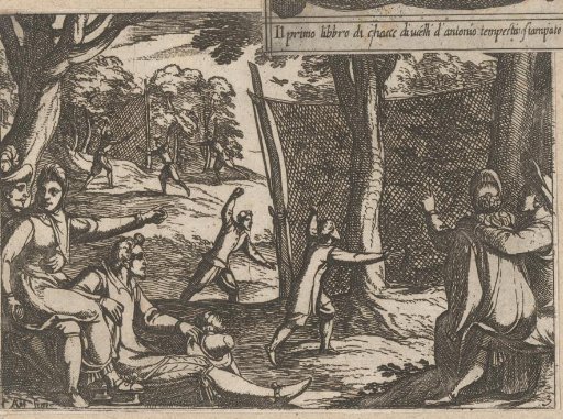 Hunters setting a large trap