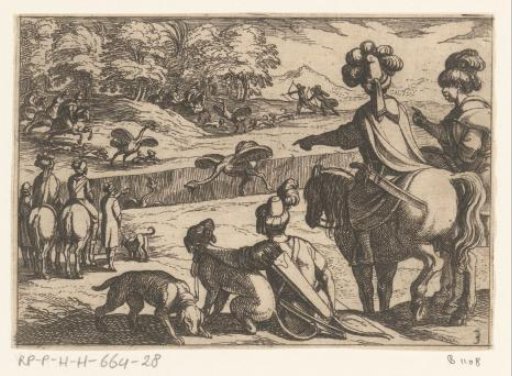 Hunt on ostriches