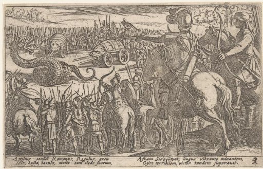 Army Fighting a Giant Snake