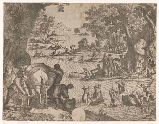Landscape with fishermen