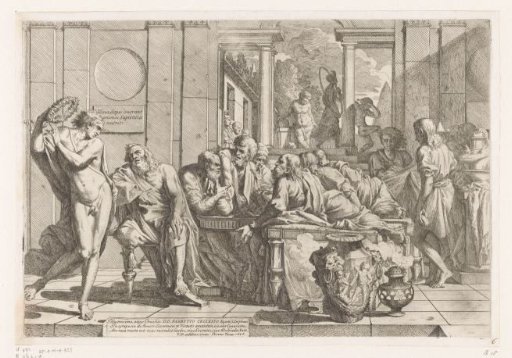 Alcibiades interrupts the conversation between Socrates and his friends