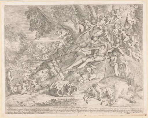 Venus and Adonis after the hunt