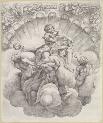 John the Baptist with Seven Angels