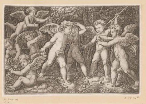 Playing putti