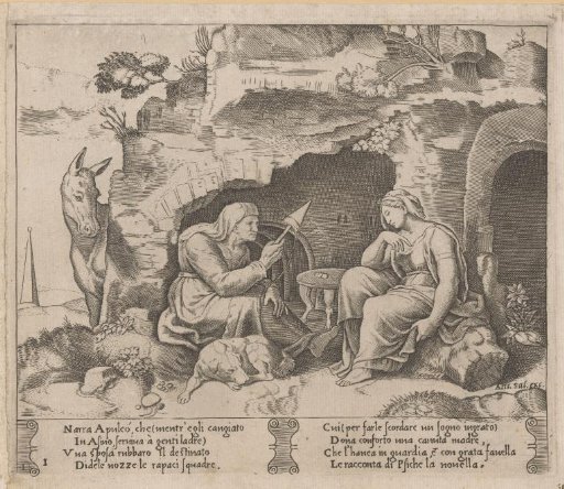 Lucius listens to the story of Amor and Psyche