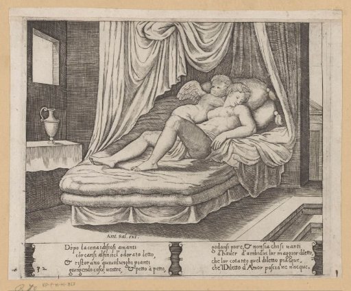 Cupid and Psyche Together in the Marriage Bed