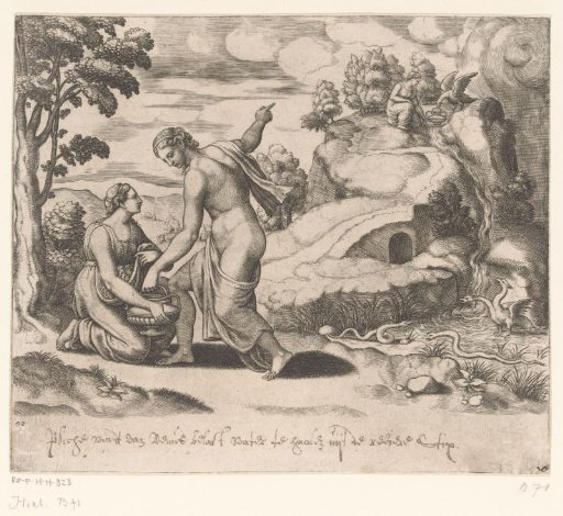 Venus sends Psyche to a spring guarded by dragons