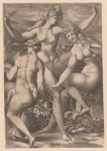 Three naked Fates