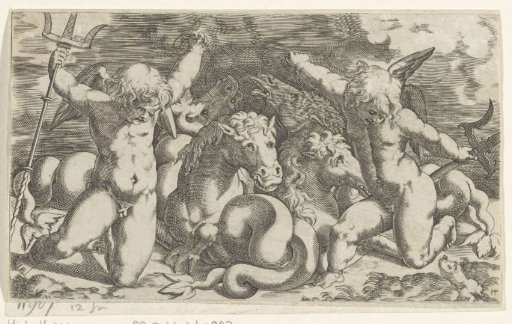 Putti and hippocamps
