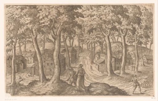 Landscape with a Village in a Forest