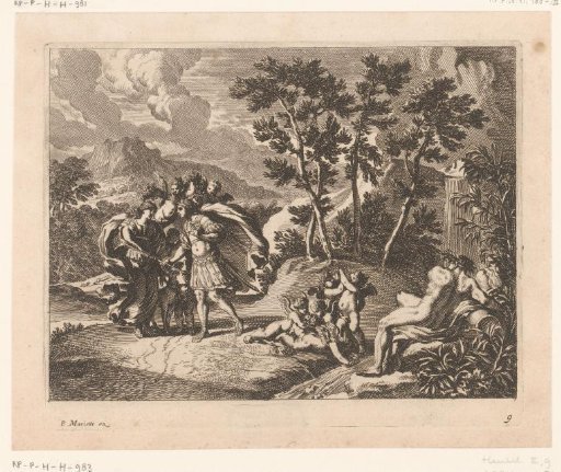 Procris Gives Cephalus a Hunting Dog and a Spear