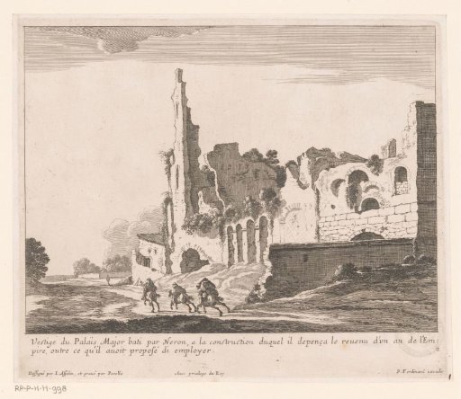 Riders at a ruin