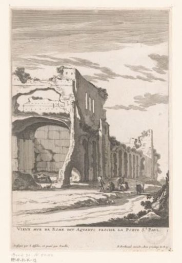 Ruin of an aqueduct in Rome