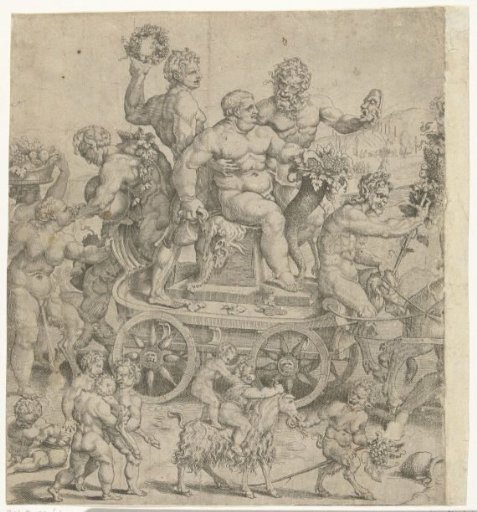 Triumph of Bacchus, Left Plate