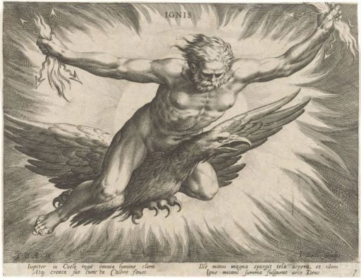 Fire personified by the god Jupiter