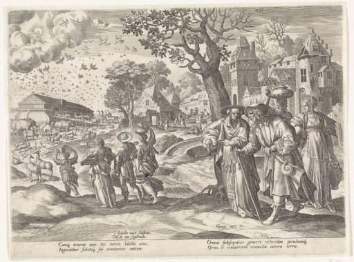 Noah loads all the animals into the ark