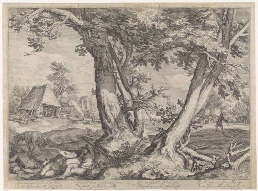 Landschap met de gelijkenis van het onkruid tussen het koren