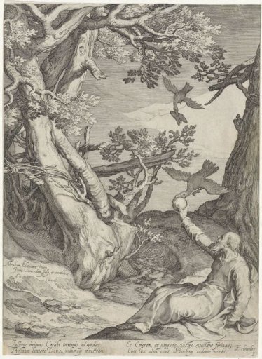 Elijah Fed by Ravens in the Wilderness