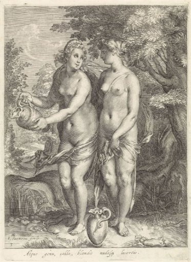 Two of Diana's Nymphs by a Stream