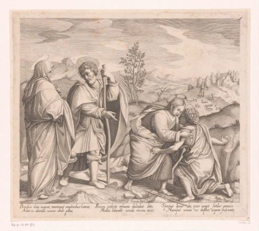 Meeting between the young John the Baptist and Christ