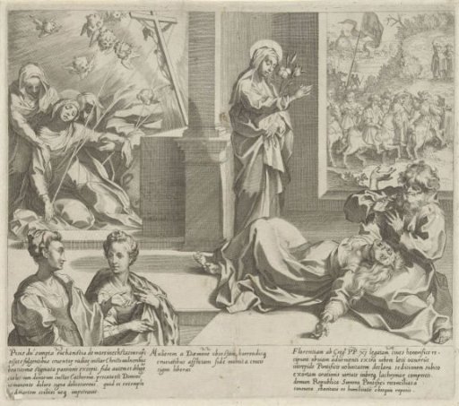 Catherine Receives The Stigmata Of Christ / Catherine Frees A Possessed Person From Her Demons / Pope Gregory XI Returns To Italy