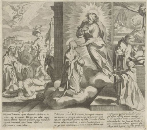 Catherine Shows Her Wounds / Catherine Receives Communion From Christ / Raymond Of Capua Visits Catherine At Home And Finds Christ