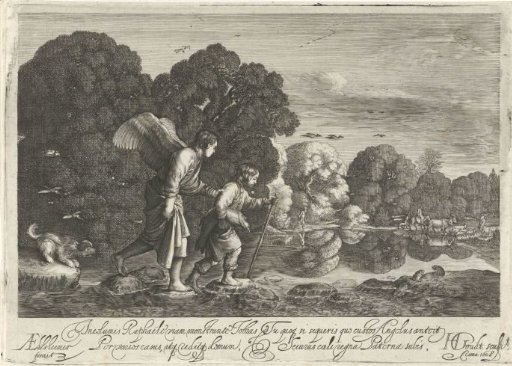 Tobias and the angel by a river