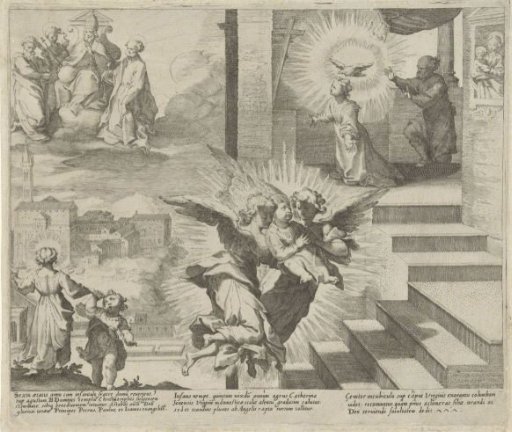 Vision Of Catherine / Catherine Carried Up By Angels On A Ladder / Catherine In Prayer