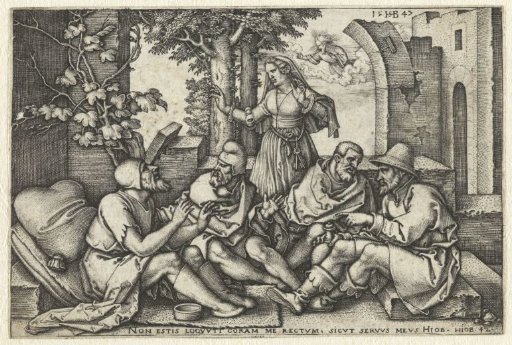 Job in conversation with his friends