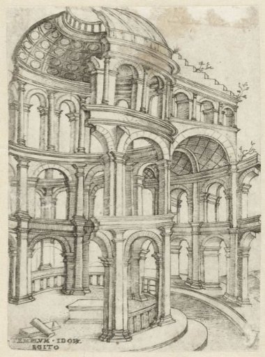 Ruined classical temple